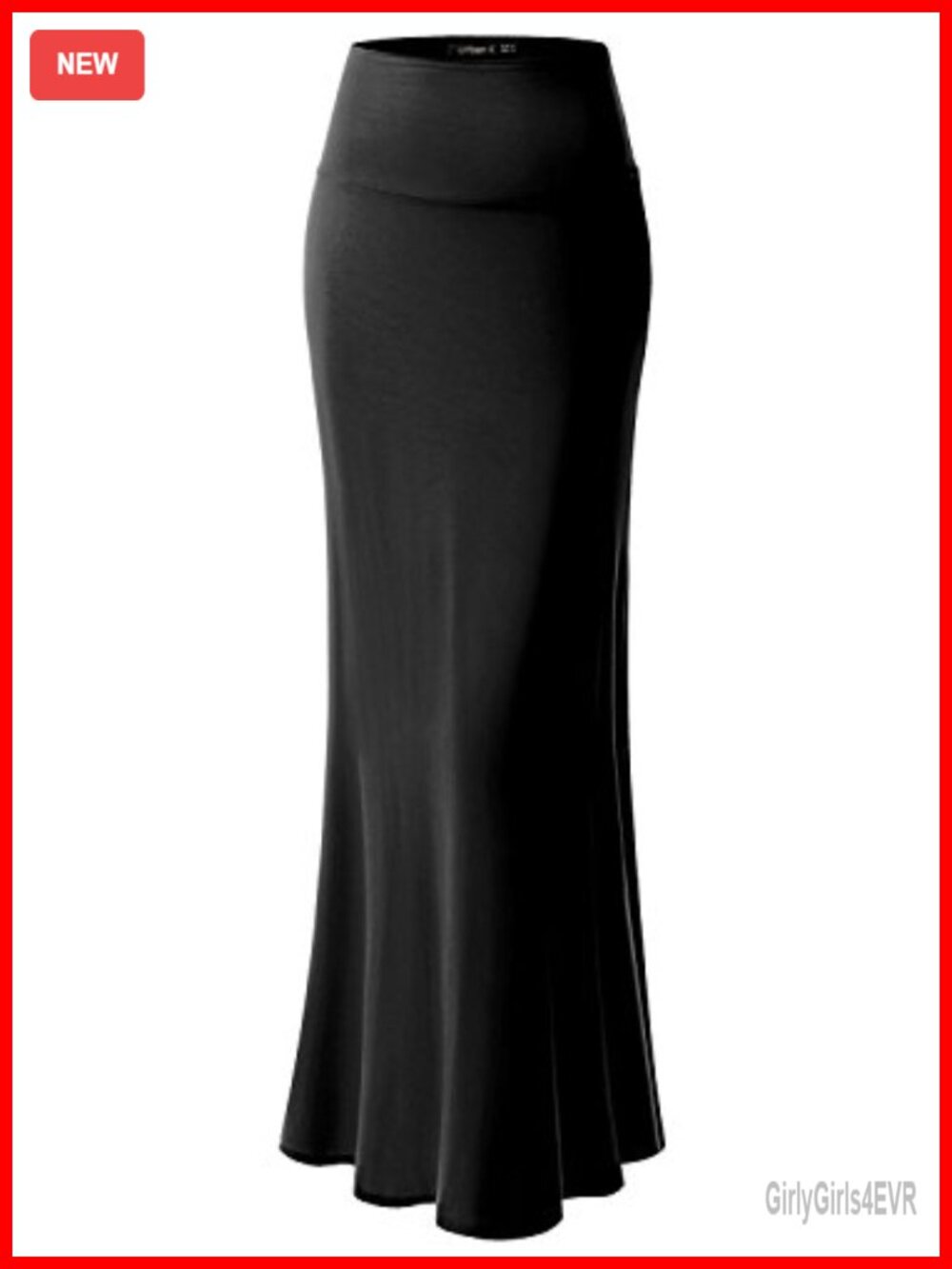Womens Maxi Skirt High Waist Foldable Basic Regular Plus Size